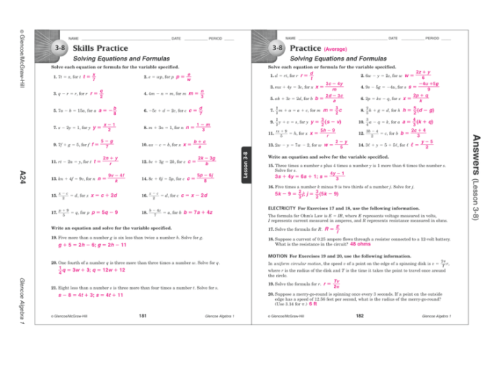 Glencoe algebra 2 answer key