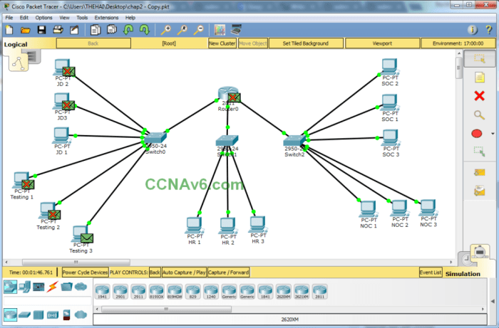 Simulation lab 8.1 module 08 subnets in cisco packet tracer